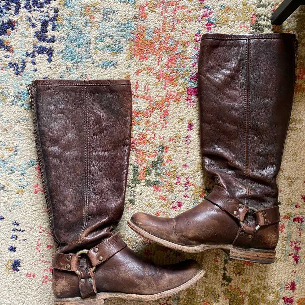 Frye leather boots. Very loved